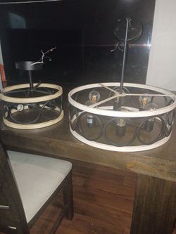 A set of light fixtures