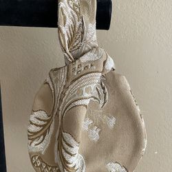 Gold Floral Brocade Evening Wristlet 