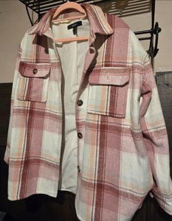 2-Piece Fall Outerwear Bundle (Size S) - Forever 21 Plaid Shacket & SO Black Hoodie
