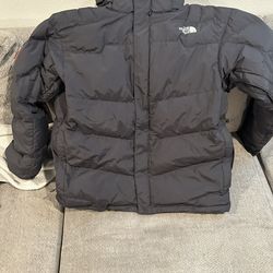 The North Face Prodigy 600 Fill Hooded Down Snow Ski Jacket RECCO Mens XL Black