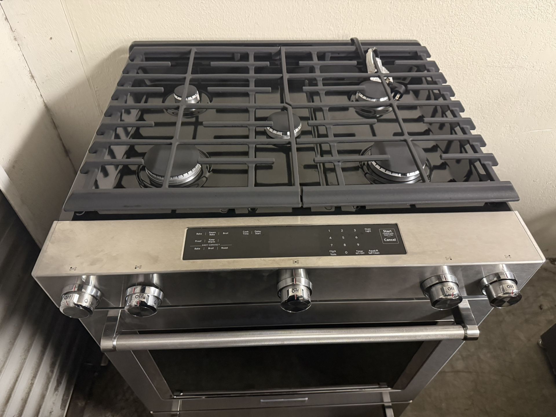 Kitchen aid stainless steel gas stove