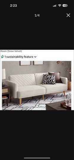 Almost new! Cream color sofa convert to bed
