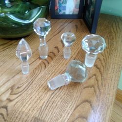 Antique Crystal Bottle Stoppers  