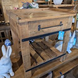 Mango And Iron End Table
