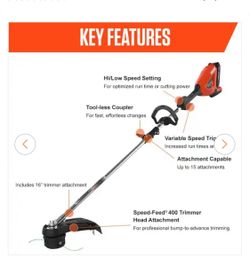 ECHO 56V Brushless Cordless Battery Attachment Capable 16 in. String Trimmer w/ Speed-Feed Head and 2.5Ah Battery and Charger