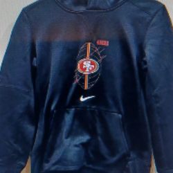 BRAND NEW NIKE SAN FRANCISCO 49ERS YOUTH BOYS 10/12 MEDIUM BLACK PULLOVER 