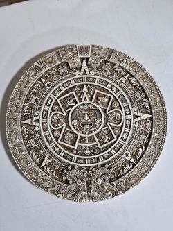Aztec Mayan Inca Vintage Calendar Wall Decor 10 1/2" Diameter
