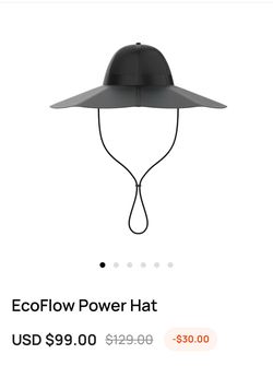 EcoFlow Solar Power Hat - Solar Charging Bucket Hat (Never Opened)