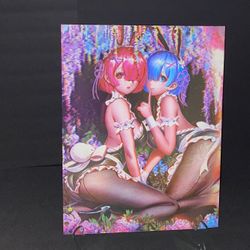 Re Zero Rem And Ram 3D Lenticular Anime Poster