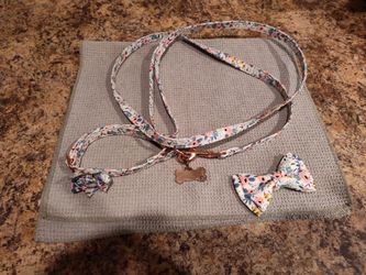 Dog Collar and Leash Set size Medium-info 👇