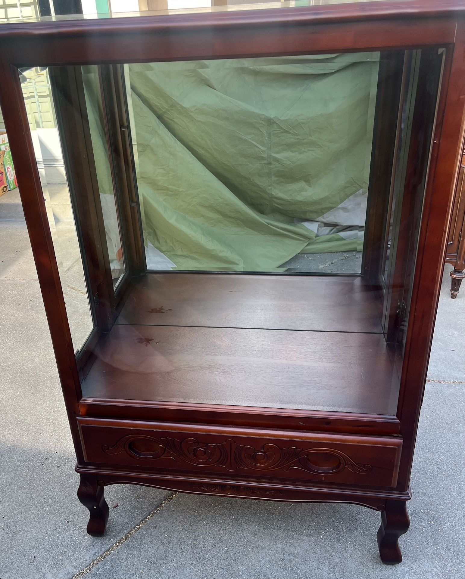 Glass Display Cabinet, Cherry