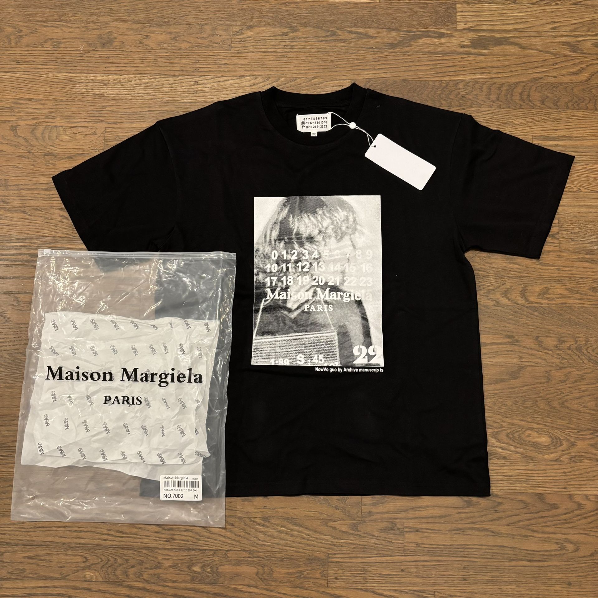 Margiela Designer T-Shirt Black Size Medium