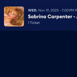 Sabrina Carpenter Crypto Arena Concert Tickets, November 19th