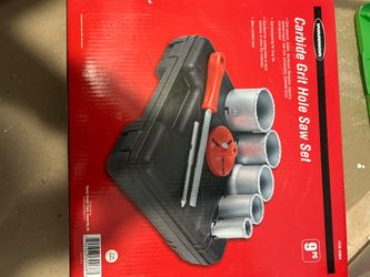 Carbide grit hole saw set 9pc