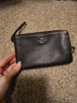 Black Coach clutch wallet