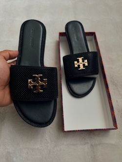 Tory Burch Black Slide Sandals