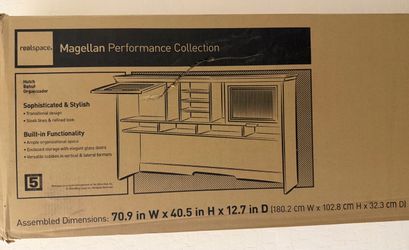 Realspace Magellan Performance 71” Desk Hutch – Espresso – New in Box