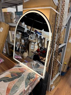 Arched LED Backlit Wall Mirror