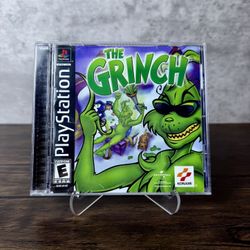TESTED The Grinch Playstation Game Complete Case + Manual PS1 CIB Black Label