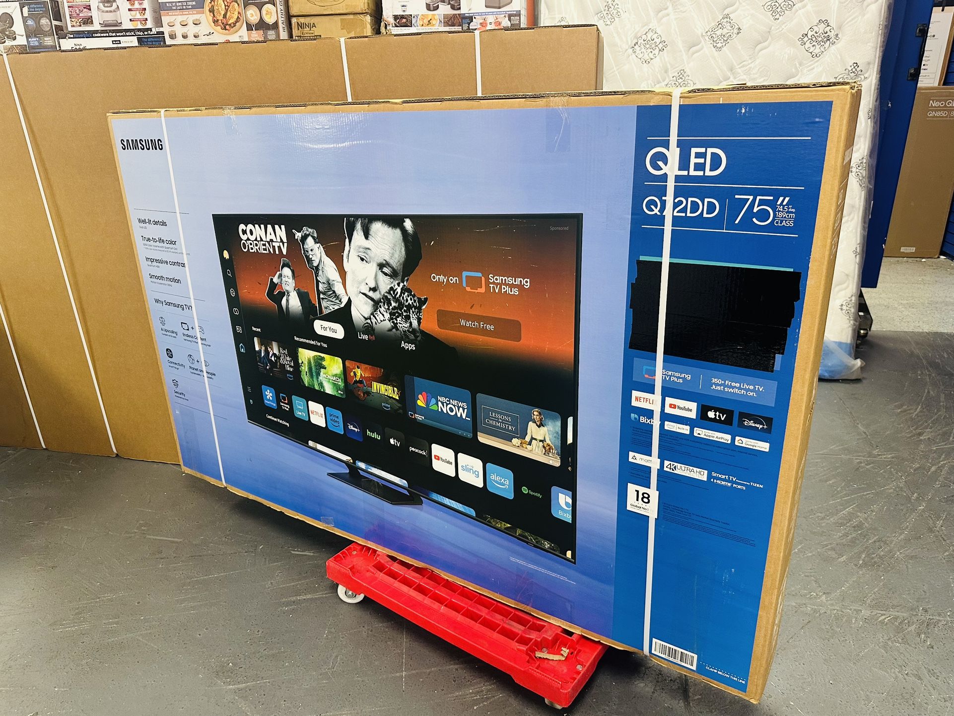 75” Samsung QLED Q72D 4K UHD Smart Tv