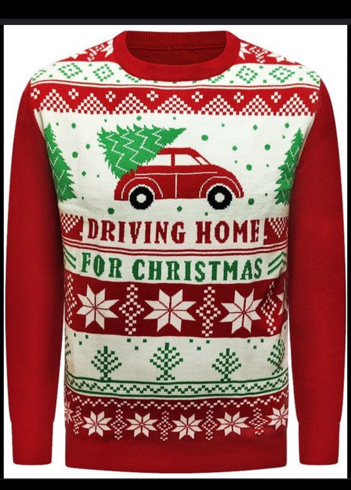 Men's Driving Home Christmas Sweater