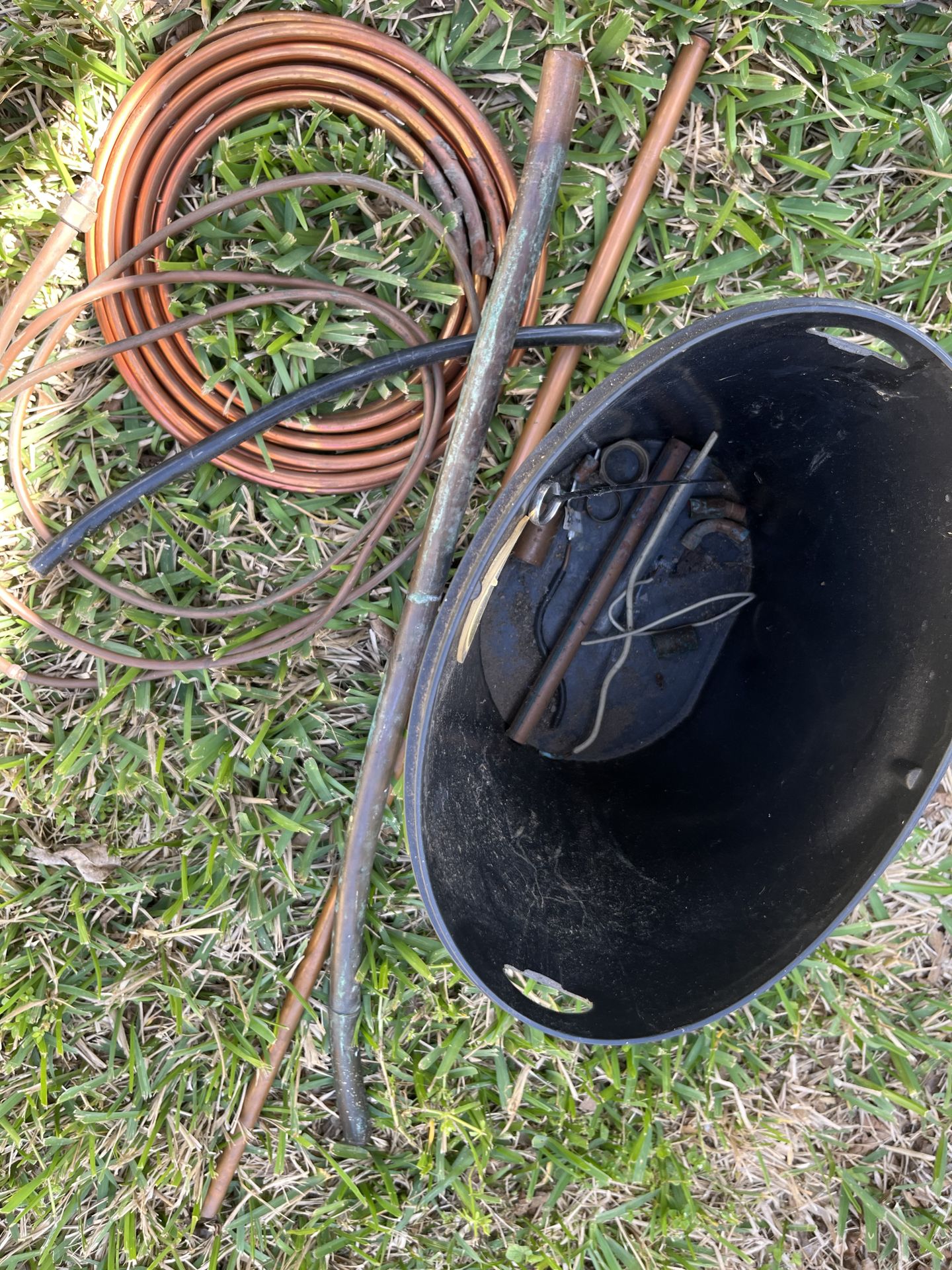 Copper Piping and a wiring