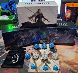 Magic: The Gathering Final Fantasy Bundle Boxes & Dice Set W/ Dice Bag (Open, No Packs)