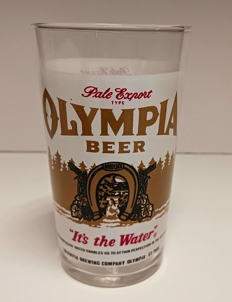 Vintage Olympia Beer Drinking Glass