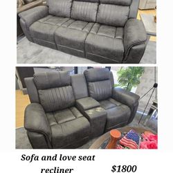 🛋 SOFA AND LOVE SEAT 💺 RECLINER JUST IN $1799 🔥WITH FREE DELIVERY AT HOME 