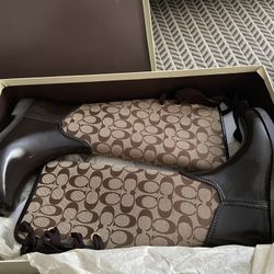 Coach Rain/winter Boots 6 M Like New 