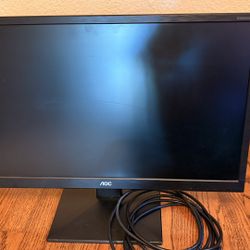 AOC - 24" LED FHD Monitor - Black