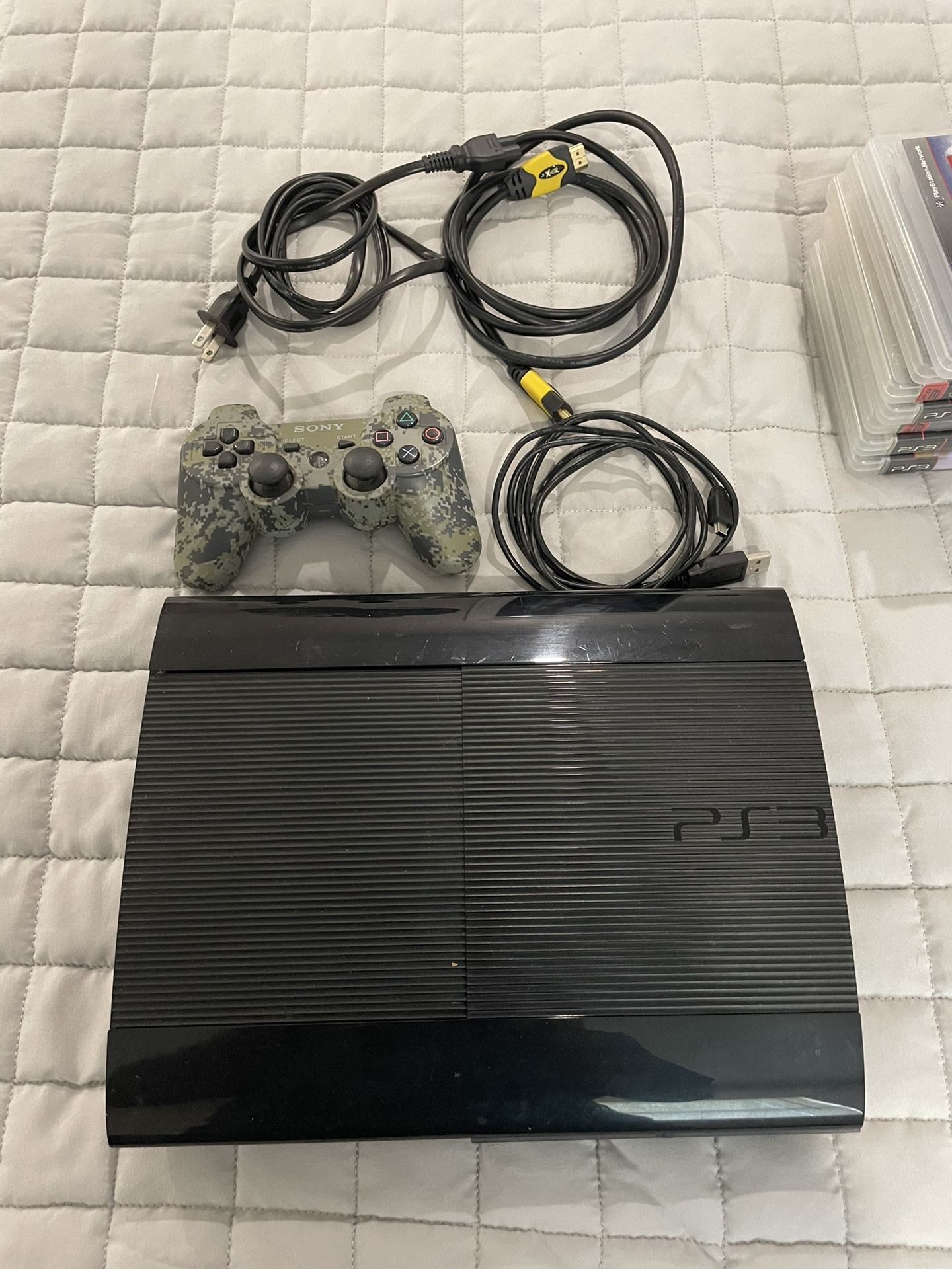 PS3 With Games And Controller