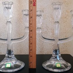 Only $120  Beautiful 2 Crystal Marquis Waterford Crystal Sorrento Candelabras 3 Light Candlesticks Made in Austria. Excellent wedding birthday or othe