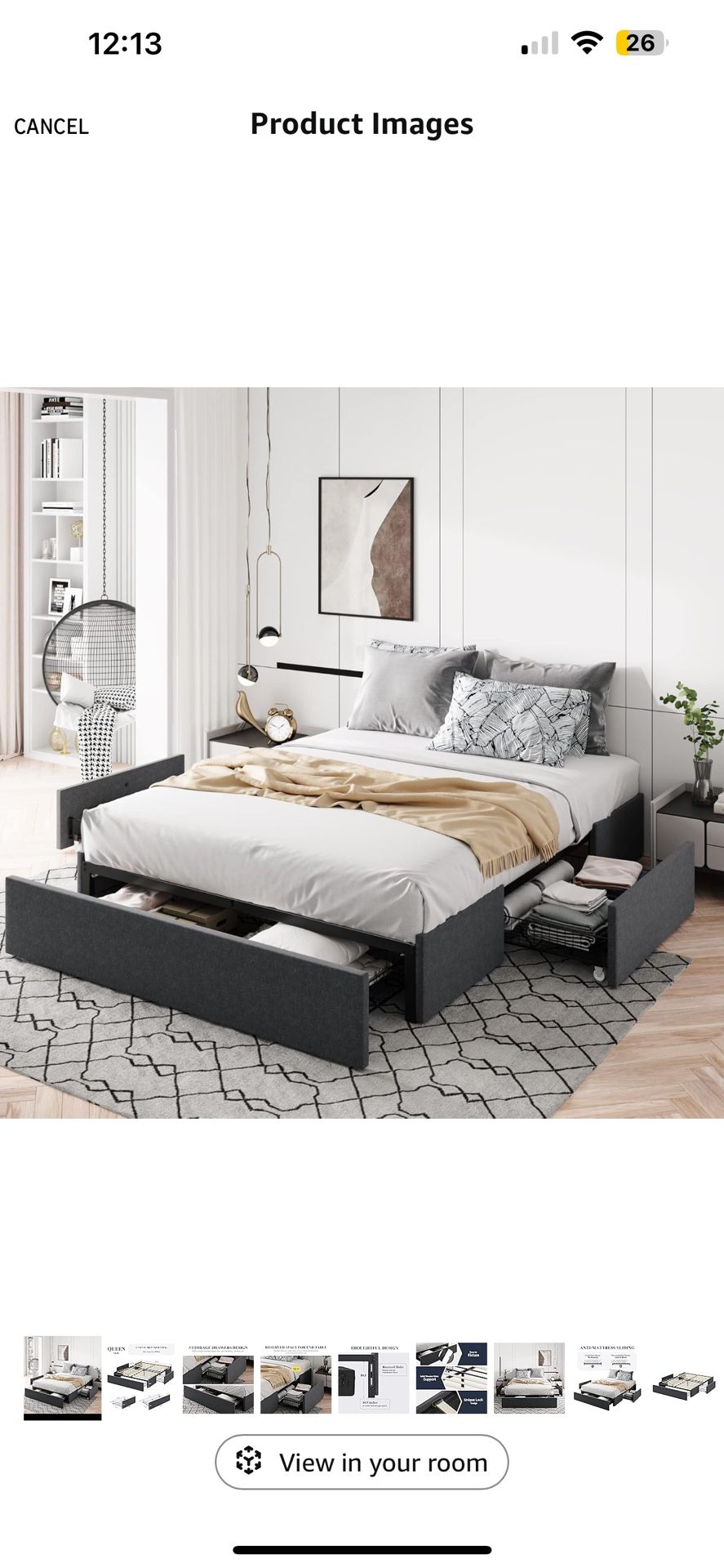 Queen Bed With Storage Drawers
