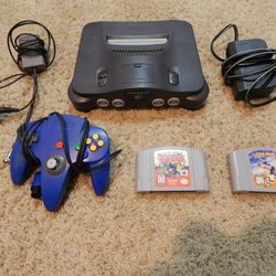 Nintendo 64 Console And Two Games