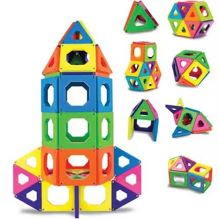 Discovery Kids Magnetic Tile Set (50 Piece)