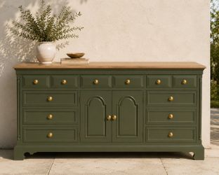 Stanley Olive Green Buffet / Dresser Cabinet
