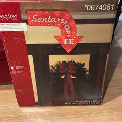 Santa Lighted Sign