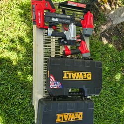 Craftsman air compressor kit and empty dewalt tool boxes
