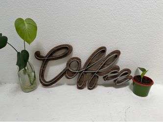 Wood & Metal Coffee Wall Sign