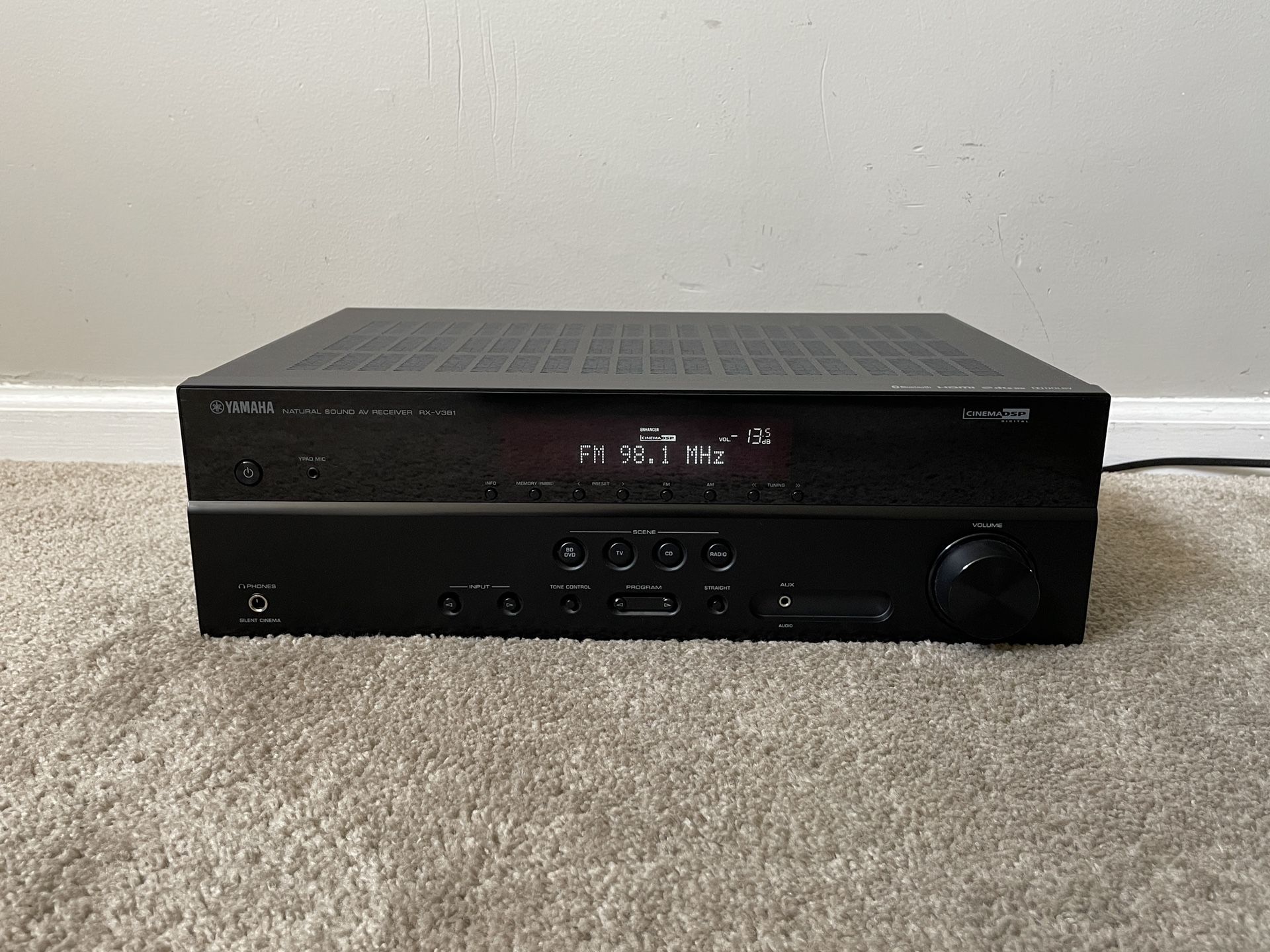 Yamaha RX-V381 5.1 HDMI 4K Ultra HD Bluetooth Home Surround Receiver