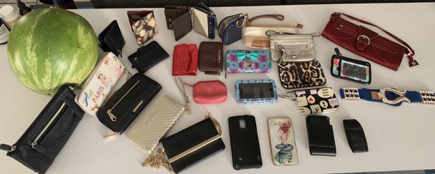 Several purses,Bags and cases