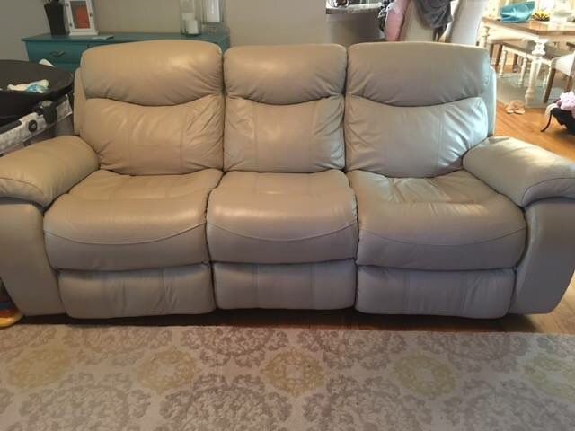 Havertys Leather Power Reclining Sofa