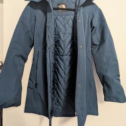 North Face Insulated Ancha Parka Raincoat Teal XS