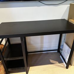 Black Desk With Shelf