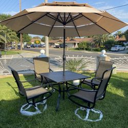 Brand New Patio Table Set 6 Pieces