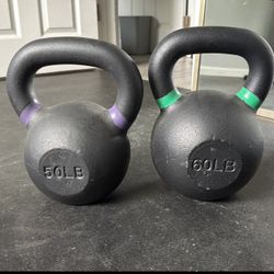 Kettlebells. 50 and 60 lbs