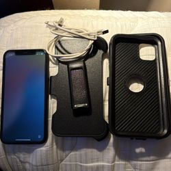 iPhone 11 With Case, Holster, And Charger