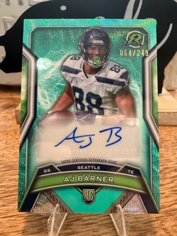 2024 Topps Resurgence Teal AJ Barner Rookie Auto /249 Seattle Seahawks #RRS-AB