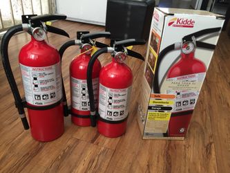 Fire extinguisher sale tall one $35 , short ones $25 each